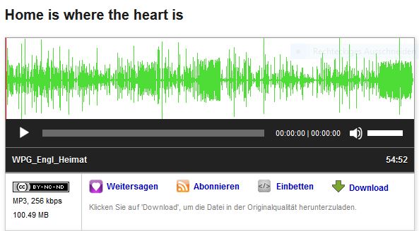 wellenform der sendung